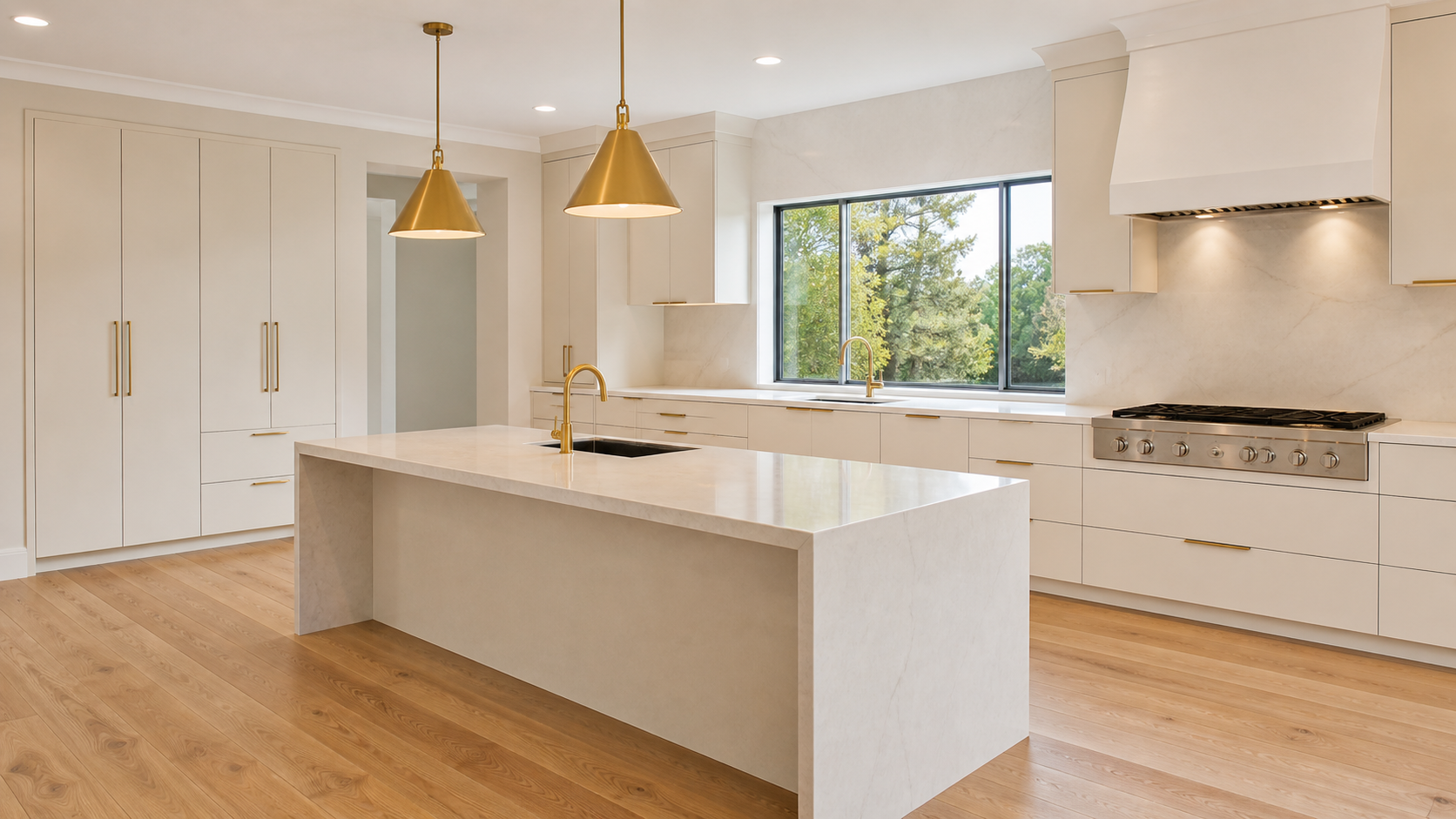 Unstyled kitchen before virtual staging